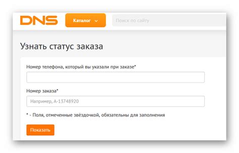 Оформление заказа на организацию через ДНС