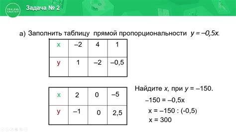 Примеры пропорциональности