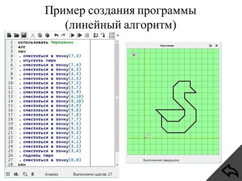Пример цикла для чертежника в Кумире