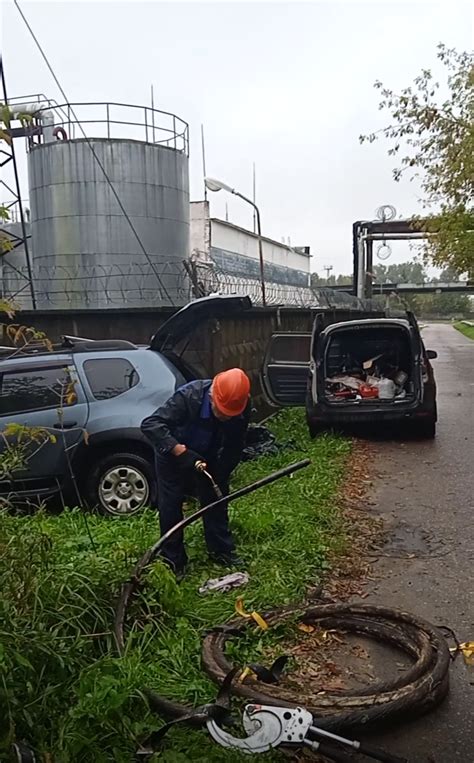 Проверка кабеля на внешние повреждения