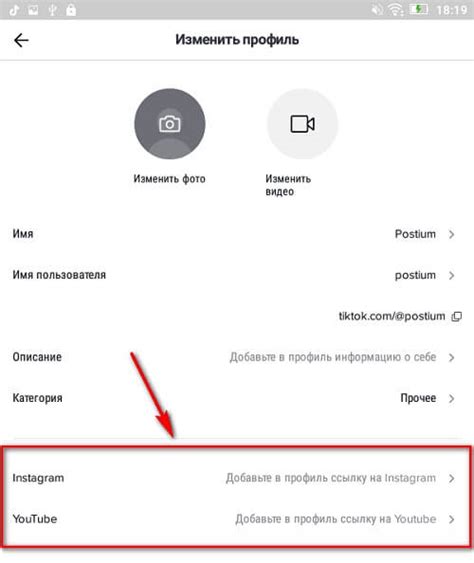 Просмотр информации в профиле пользователя в TikTok