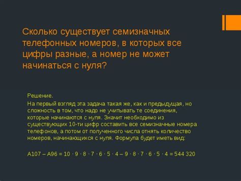 Семизначные номера телефонов